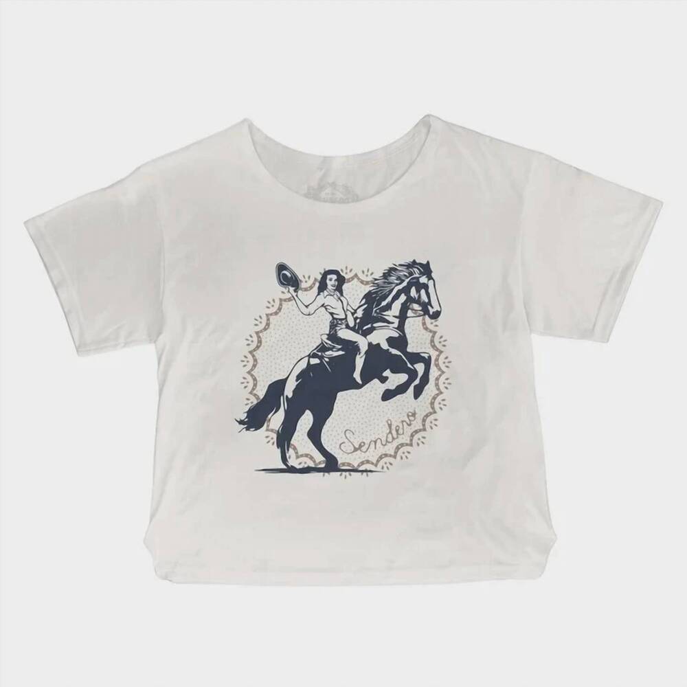 NEW SENDERO PROVISIONS CO. women's palomino basic tee in white